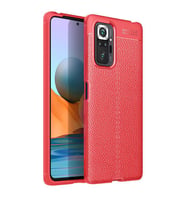 Xiaomi Redmi Note 10 Pro Kılıf Deri Tarzı Niss Silikon Case (Kırmızı)