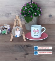Sosyal Bilgiler Öğretmeni Türk Kahvesi Fincanı Ahşap Altlıklı ve Fotoğraflı Ahşap Anahtarlık Hediye (Model 6)
