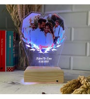 Kişiye Özel Sevgiliye Hediye Kalp Tasarım 3D Led Gece Lambası Dekoratif Lamba (Beyaz)