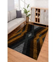 Dijital Kaymaz Taban Yıkanabilir Renkli Salon Halısı Mutfak Halısı Yolluk ND-SD-282 (Kahverengi)