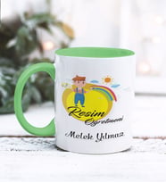 Resim Öğretmeni Tasarımlı Kişiye Özel Kupa Bardak (Yeşil)