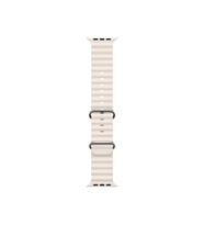 Watch 8 Ultra Serisi Uyumlu Şık Tasarımlı 49mm Ocean Silikon Akıllı Saat Kordon (Beyaz)
