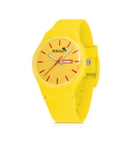Polo Air Unisex Silikon Kordon Gün Ay Takvimli Kol Saati PL-1462B (Sarı)