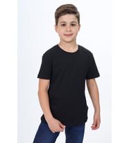 Toontoy Erkek Çocuk Kolu Baskılı Tişört (Siyah)