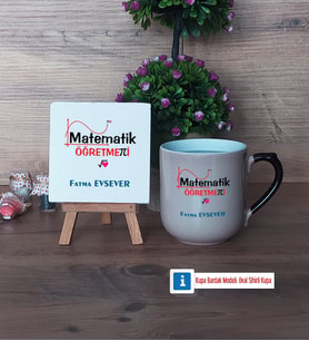 Matematik Öğretmeni Dekoratif Taş, Kupa Bardak Kırmızı Hediye Öğretmenler Günü Hediyesi (Model 9)