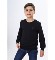 Toontoy Erkek Çocuk Baskılı Sweatshirt (Siyah)