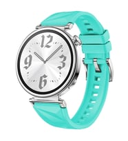 Huawei Watch GT 5 Pro 42mm Kordon Prizma Fluoroelastomer Strap Kauçuk Kayış 129 (Turkuaz)