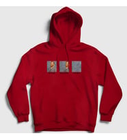 Presmono Unisex Gri Van Gone Art Painter Vincent Van Gogh Kapüşonlu Sweatshirt 303542tt (Kırmızı)