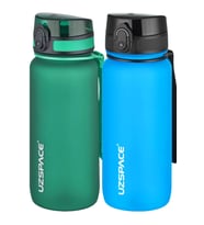 Uzspace 2'li Tritan Matara Seti 650 ml 14 Farklı Renk Seçeneği FiftyFifty (Koyu Yeşill)