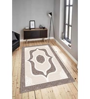 Dijital Baskılı Yıkanabilir Kaymaz Modern Renkli Salon Halısı Mutfak Halısı Yolluk ND-HY-858 (Kahverengi)