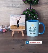 Uçak Mühendisi Fotoğraflı Dekoratif Taş, Kupa Bardak Beyaz Hediye (Model 4)