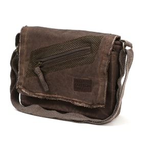 Old Cotton Cargo 7136 Küçük Omuz Çantası Kanvas Bag  Okul Tablet Salaş (Kahverengi)