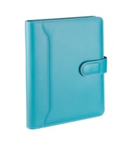 Organizer Ajanda Kılıflı Tarihli Çizgili 168 Yaprak 17x24 Defterli Dilli Mıknatıslı Rainbow Vegan 20x26 cm (Turkuaz)