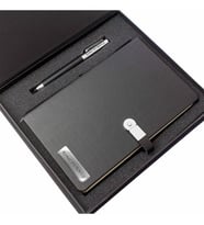 İsme Özel Tasarım Kutulu 16GB USB’li Defter ve Lüx Roller Kalem Seti (Siyah)