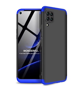 Huawei P40 Lite Kılıf Zore Ays Full Koruma Kılıf (Siyah-Mavi)