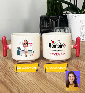 Kişiye Özel Karikatürlü Hemşire Hediye T Kupa Bardak Kadın Hemşireye Tıp Bayramı Hediyesi (Pembe)