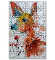 Cakapuzzle Sevimli Karaca Suluboya Çizim Puzzle Yapboz MDF (Ahşap) (255 Parça)