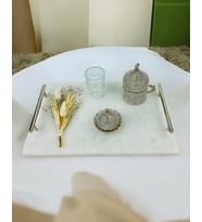 Gentle Damat Kahve Fincan Tepsisi (Kırmızı)