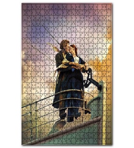 Cakapuzzle Titanic Jack ve Rose Güverte Pozu Puzzle Yapboz MDF (Ahşap) (255 Parça)