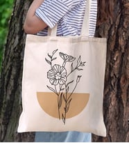 BK Gift Modern Art Tasarımlı Kanvas Bez Çanta, Baskılı Omuz Çantası, Alışveriş Çantası, Plaj Çantası, Arkadaşa Hediye (Model 16)