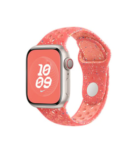 Apple Watch 44mm Kordon 2023 Point Delikli Silikon Strap Kayış (Turuncu)
