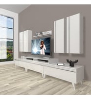 Decoraktiv Ekoflex 8d Mdf Retro Tv Ünitesi Tv Sehpası (Beyaz)