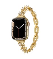 Apple Watch 7 41mm Redclick Taşlı Parlak Bilezik Kadın Metal Kordon 103