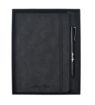 Kişiye Özel Defter Kalem Set Kutulu Hediyelik (Siyah)