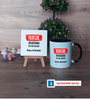Hukuk Okuduğumu Söylemiş Miydim Dekoratif Taş, Kupa Bardak Kırmızı Hediye (Model 10)