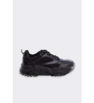Bağcıklı Yüksek Taban Kadın Sneaker (Siyah)