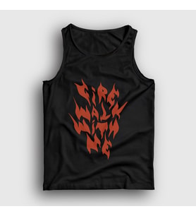 Presmono Unisex Beyaz Fire Walk With Me Twin Peaks Atlet 490090tt (Siyah)