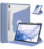Samsung Galaxy Tab S8 Plus SM-X800 Kılıf Termik Kalem Bölmeli Dönebilen Standlı (Leylak)