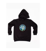 Batman baskılı kapüşonlu pamuklu kumaş çocuk sweatshirt (Siyah)