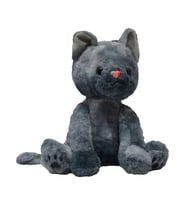 Halley Oyuncak Sesli Peluş Kedi 35 cm (Füme)