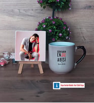 Abiye Hediye Fotoğraflı Dekoratif Taş, Kupa Bardak Beyaz Hediye (Model 10)