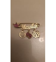 MAŞALLAH YAZILI BEBEK NAZARLIK (Pembe)