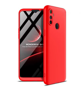 Realme 6İ Kılıf Zore Ays Full Koruma Kılıf (Kırmızı)