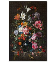 Cakapuzzle Vazoda Çiçekler ve Kelebekler Puzzle Yapboz MDF (Ahşap) (1000 Parça)