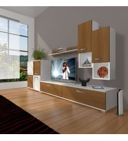 Decoraktiv Eko 6DA Mdf Std Tv Ünitesi Tv Sehpası (Beyaz - Ceviz)