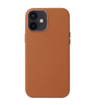 Apple iPhone 12 Kılıf Leathersafe Wireless Şarj Destekli Kılıf (Kahverengi)