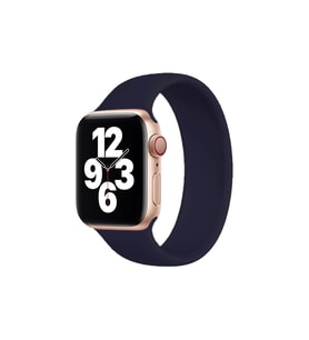 BİPOWER Apple Watch 42-44mm KRD18 Silikon Solo Kordon S Beden (Lacivert)