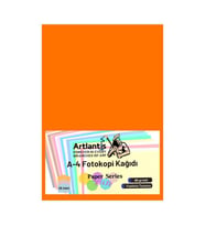 Renkli A-4 Fotokopi Kağıdı 25 li 1 Paket Artlantis Fotokopi Renkli A4 Kağıdı (Turuncu)