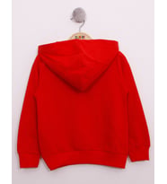 Toontoy Erkek Çocuk Pullu U.S.A Bayraklı Nakışlı Sweatshirt (Kırmızı)