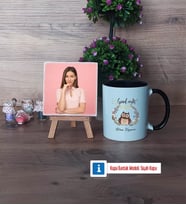 Baykuş Fotoğraflı Dekoratif Taş, Kupa Bardak Beyaz Hediye (Model 11)