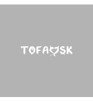 Tofaşk Araba Sticker siyah 19x4 CM (Beyaz)