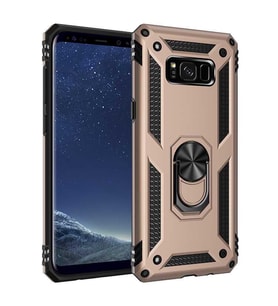Samsung Galaxy S8 Plus Kılıf Yüzüklü Zırh Tank Vega (Gold)