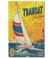 Cakapuzzle Yelken Yarışları Afişi Görseli Puzzle Yapboz MDF (Ahşap) (1000 Parça)