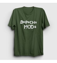 Presmono Unisex Sarı Logo Depeche Mode T-Shirt 140433tt (Haki)