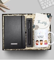 Kişiye Özel Tasarım Kupa & Defter & Mat Roller Kalem Öğretmenler Günü Hediye Seti (Model 3)