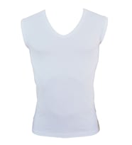 Malabadi Erkek V Yaka Kolsuz Cotton Body 091 (Beyaz)